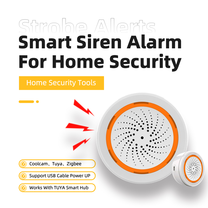 Smart Home Nas - Coolcam Tuya Zigbee Inteligentna Syrena Alarmowa